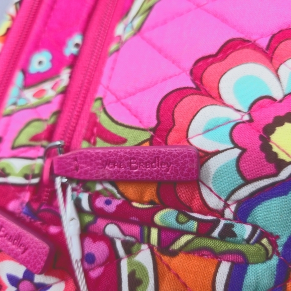 Vera Bradley Crossbody Removable Strap Wallet Purse Pink Floral Card Holder NEW - Picture 7 of 14
